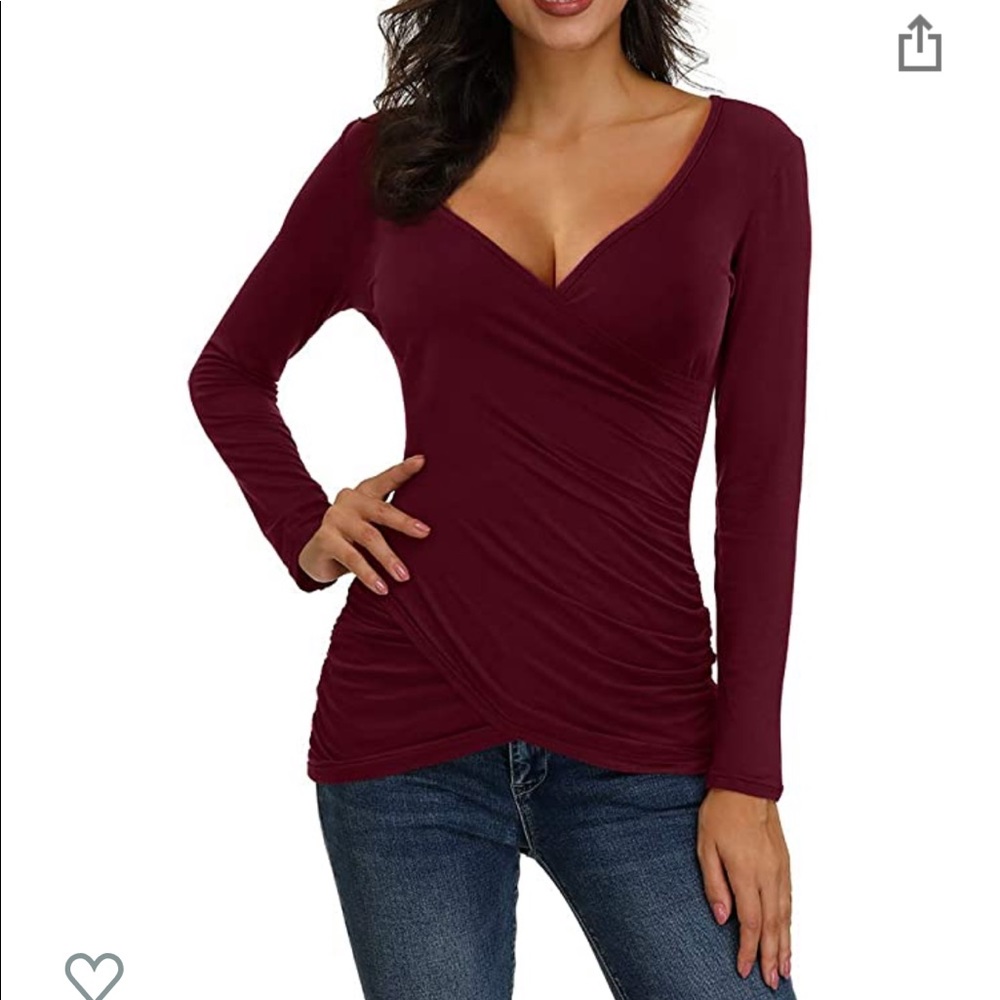 Maroon maternity top